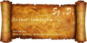 Sziber Dominika névjegykártya