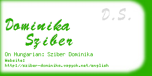 dominika sziber business card